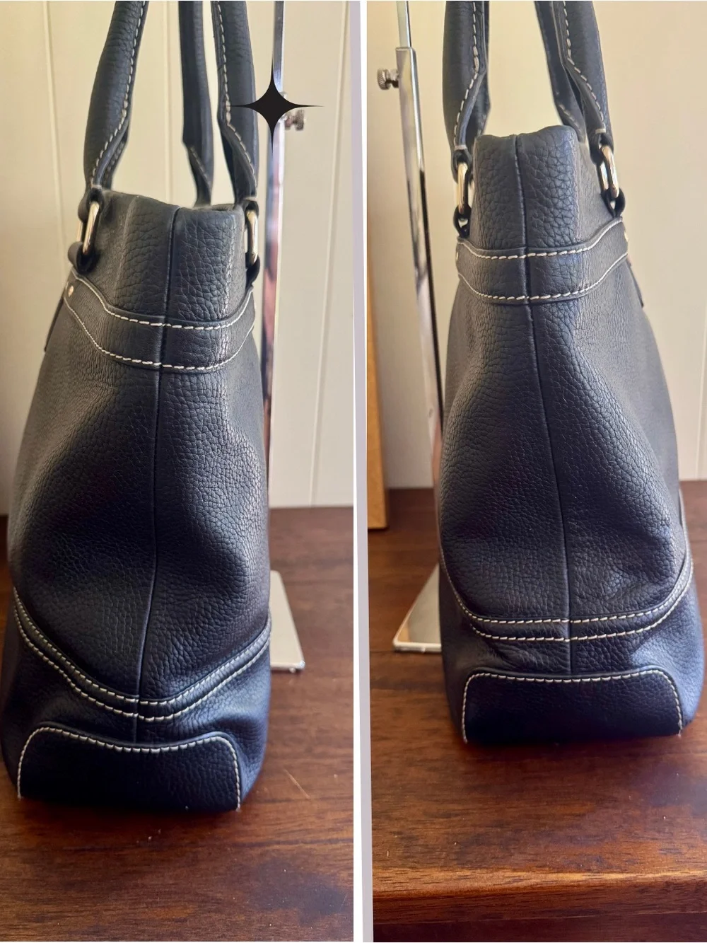 Kate Spade Vintage Blakely Andover Black Leather Tote Bag